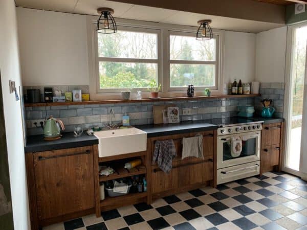 Massief eiken houten keuken - Afbeelding 8